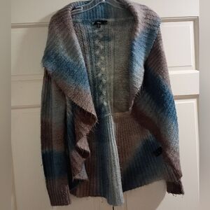 Women's Blue and Brown Knit Sweater Wool Mix.new Condition